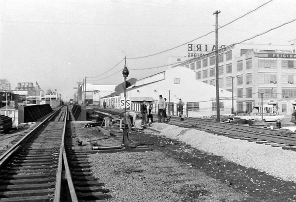 Railroad Tracks near Frigidaire 1955